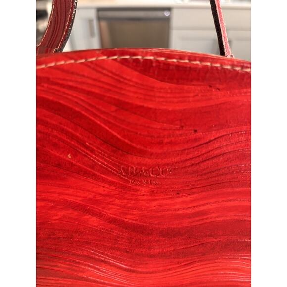 Abaco Paris Textured Oval Red Shoulder Bag - Picture 2 of 13